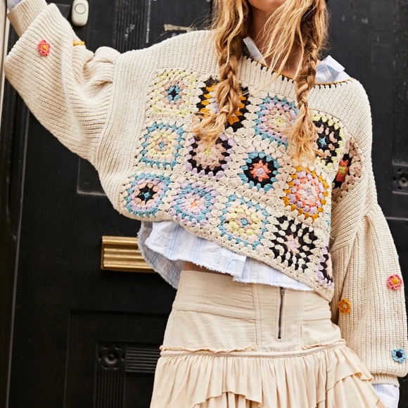 Free People Sweaters - Dahlia Free People Crochet Sweater